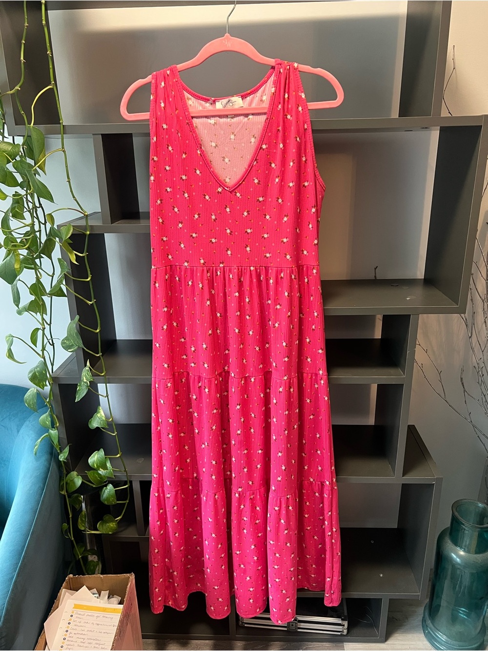 Jessica Simpson Pink Floral Maxi Dress